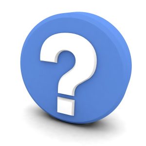 / White Question Mark On Blue